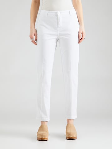 Slimfit Pantaloni eleganți 'Summer Spririt' de la MAC pe alb: față