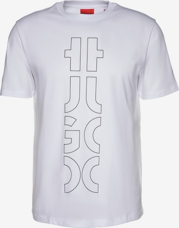 HUGO - Camiseta 'Darlon' en blanco: frente
