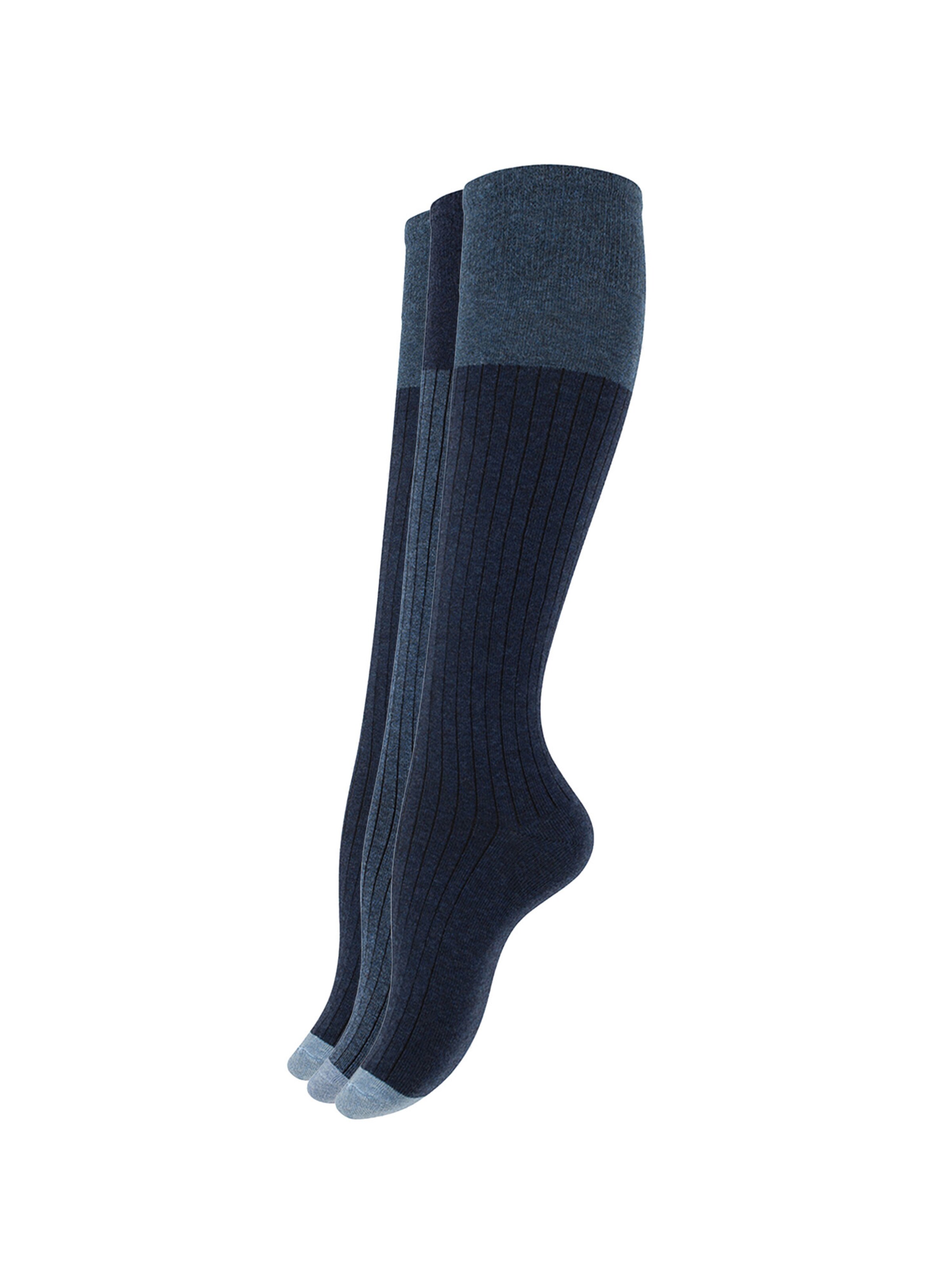 Chaussettes montantes Yenita en bleu : devant