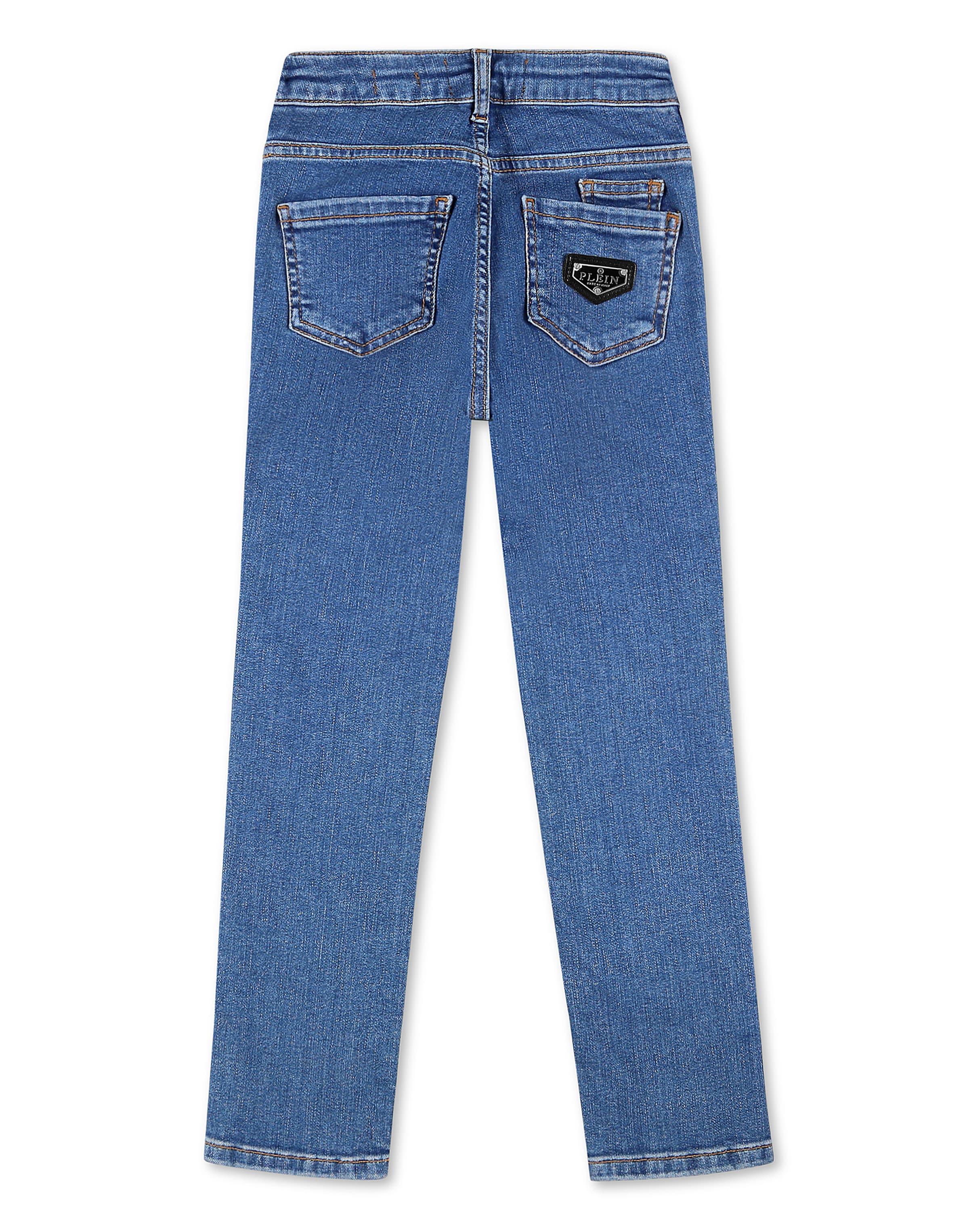 Philipp Plein - Regular Calças de ganga 'Iconic' em azul