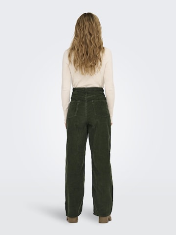 ONLY Wide leg Trousers 'ONLBleecker' in Green