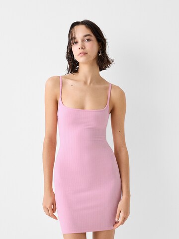 Bershka Summer Dress in Pink: front