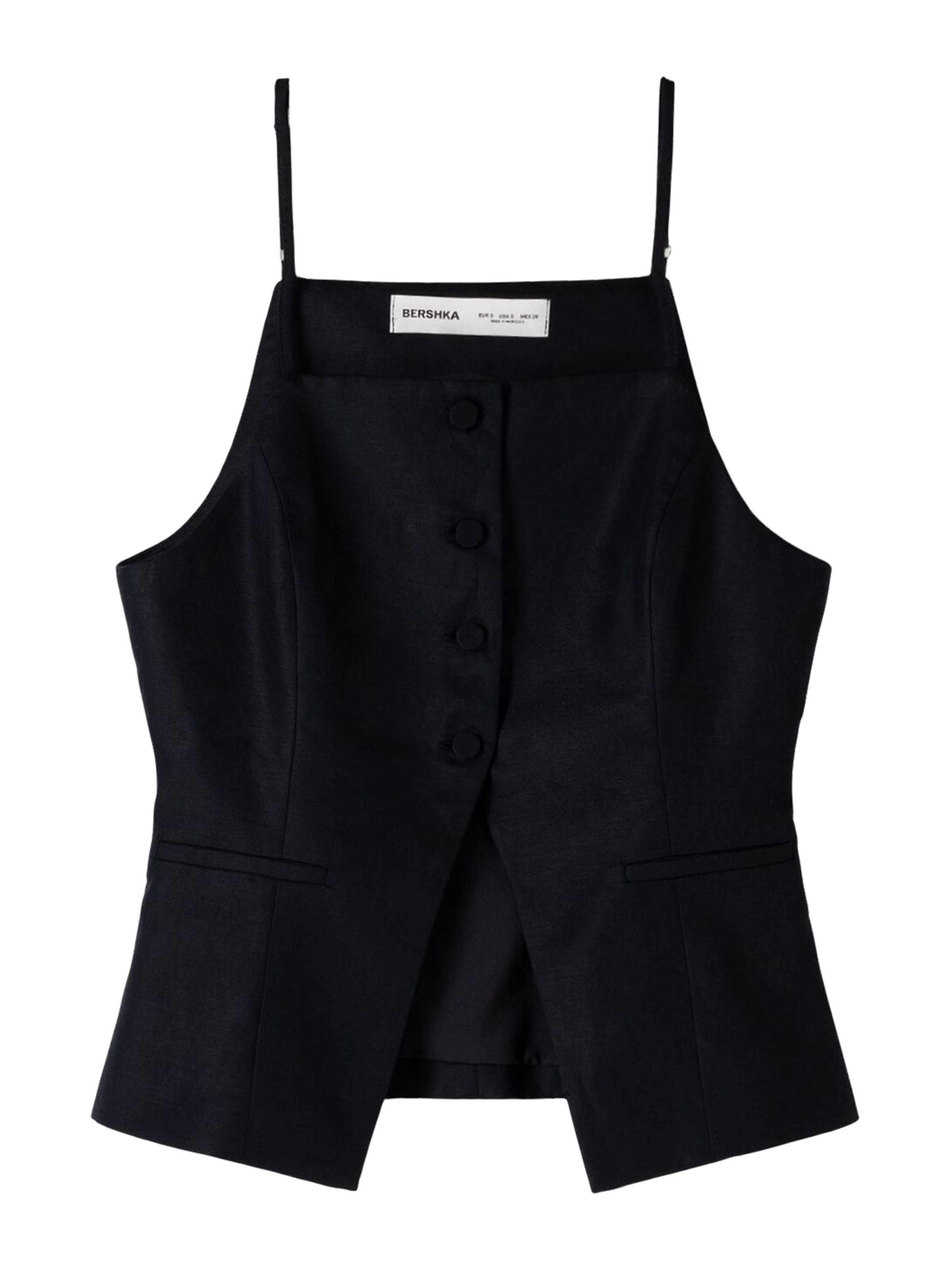 Camicia da donna di Bershka in nero: frontale