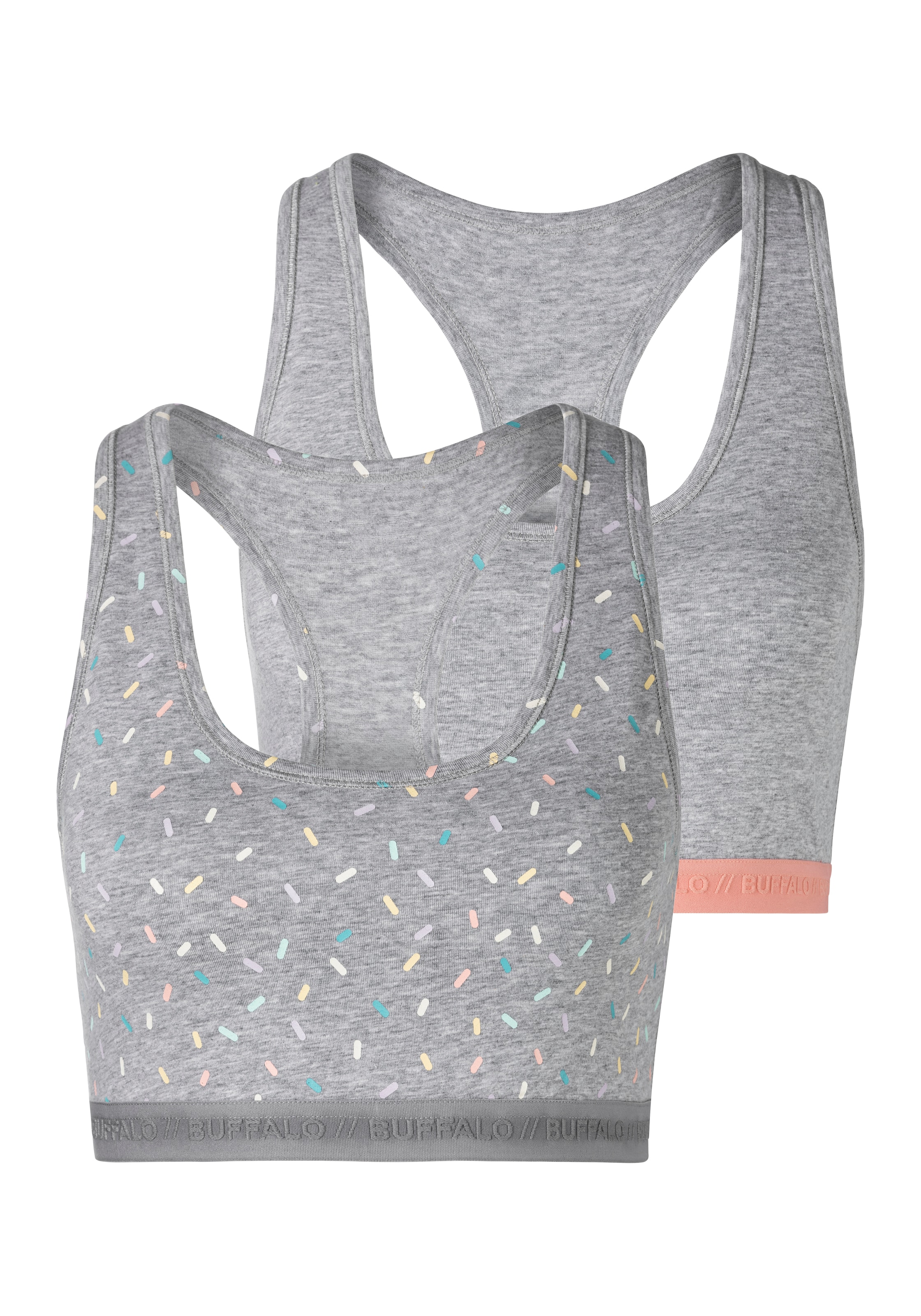 BUFFALO - Bustier Sujetador 'LM Bustier' en gris: frente