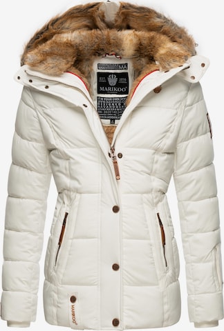 MARIKOO Winter Jacket 'Nekoo' in White: front