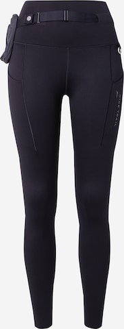 NIKE Skinny Sportbroek 'Trail' in Zwart: voorkant