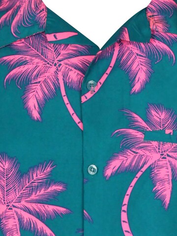 King Kameha Shirt 'Palmshadow' in Grün