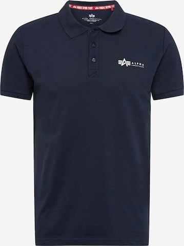 ALPHA INDUSTRIES Poloshirt in Blau: predná strana