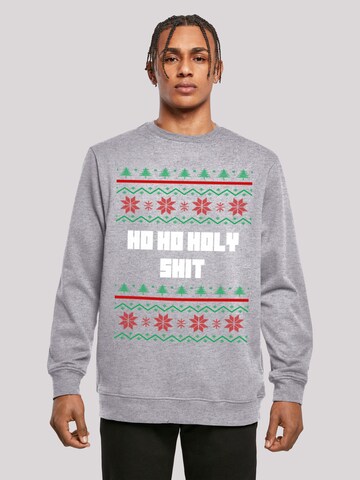 Sweat-shirt 'Ho Ho Holy' F4NT4STIC en gris : devant