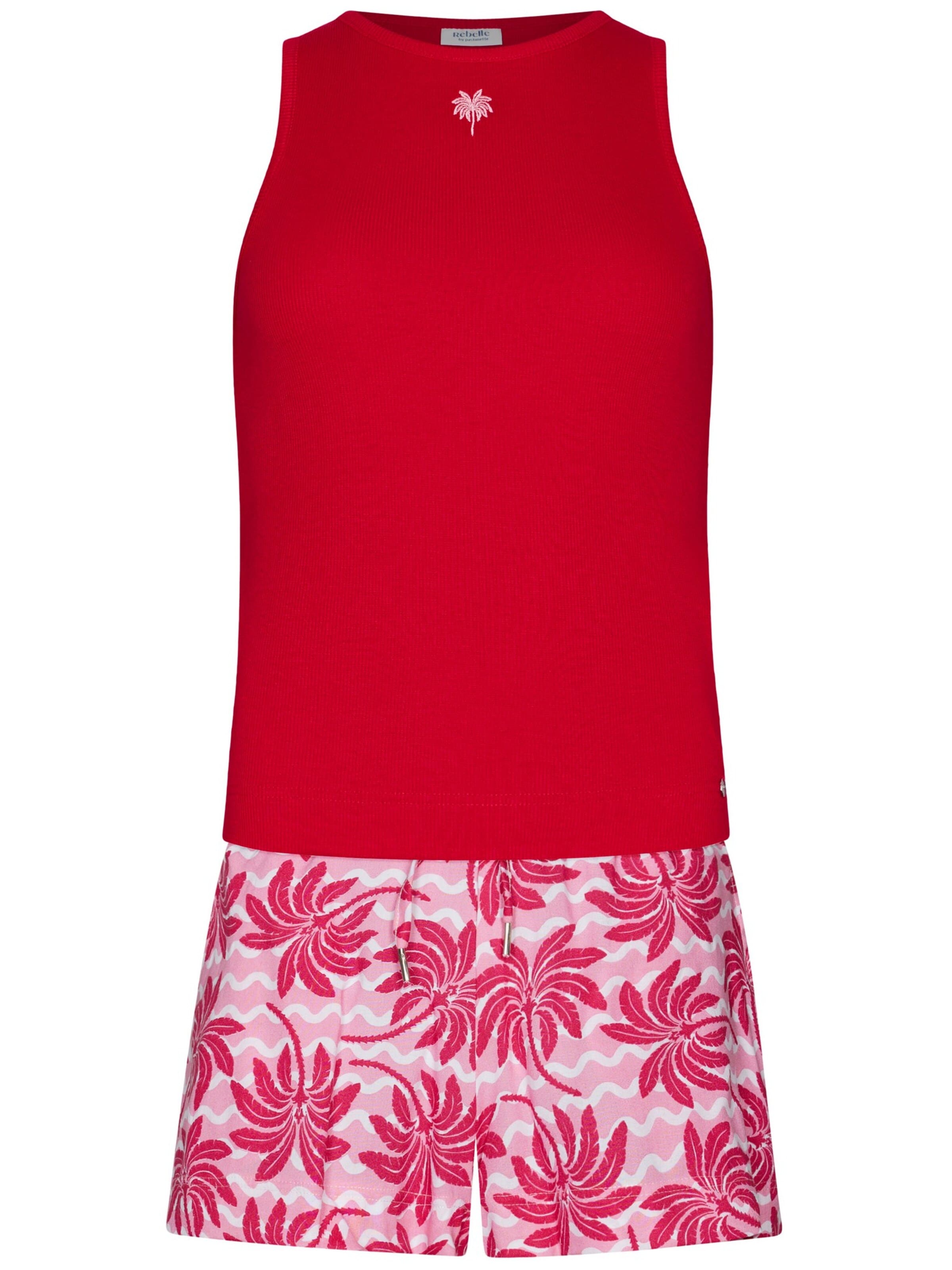 Rebelle Pajama 'Shortama' in Pink: front