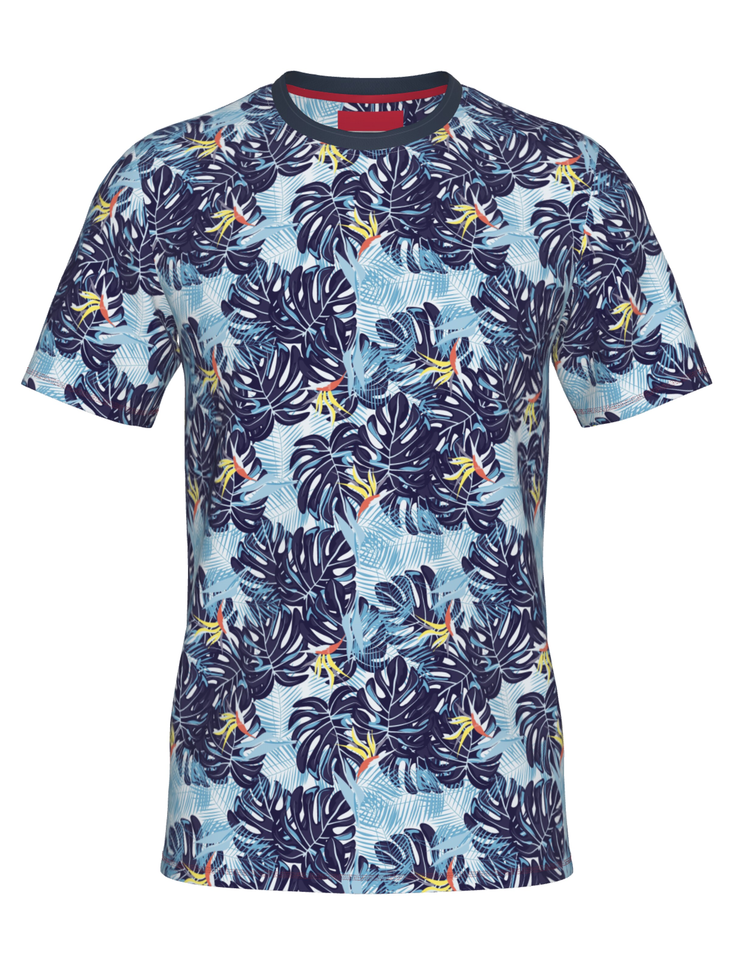 Maglia funzionale 'Line One Rundhals T-Shirt mit Print' di Line One in blu: frontale