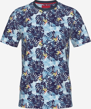 Maglia funzionale 'Line One Rundhals T-Shirt mit Print' di Line One in blu: frontale