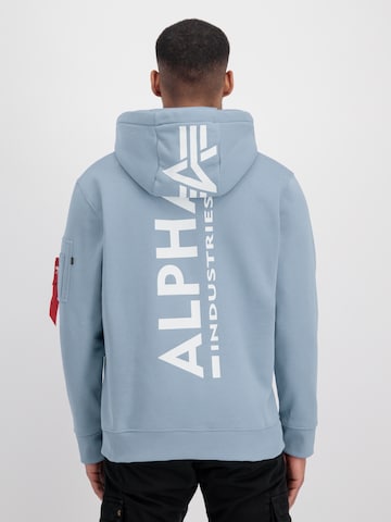 ALPHA INDUSTRIES Mikina – modrá: přední strana