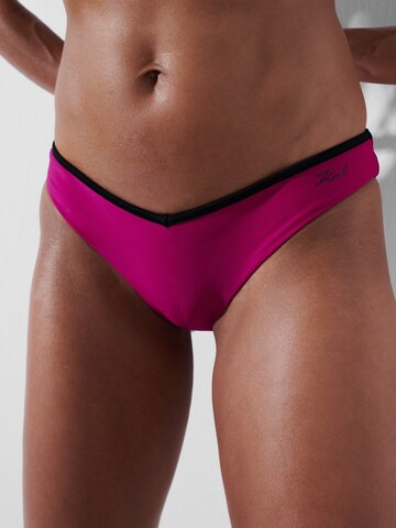 Karl Lagerfeld Spodní díl plavek – pink: přední strana