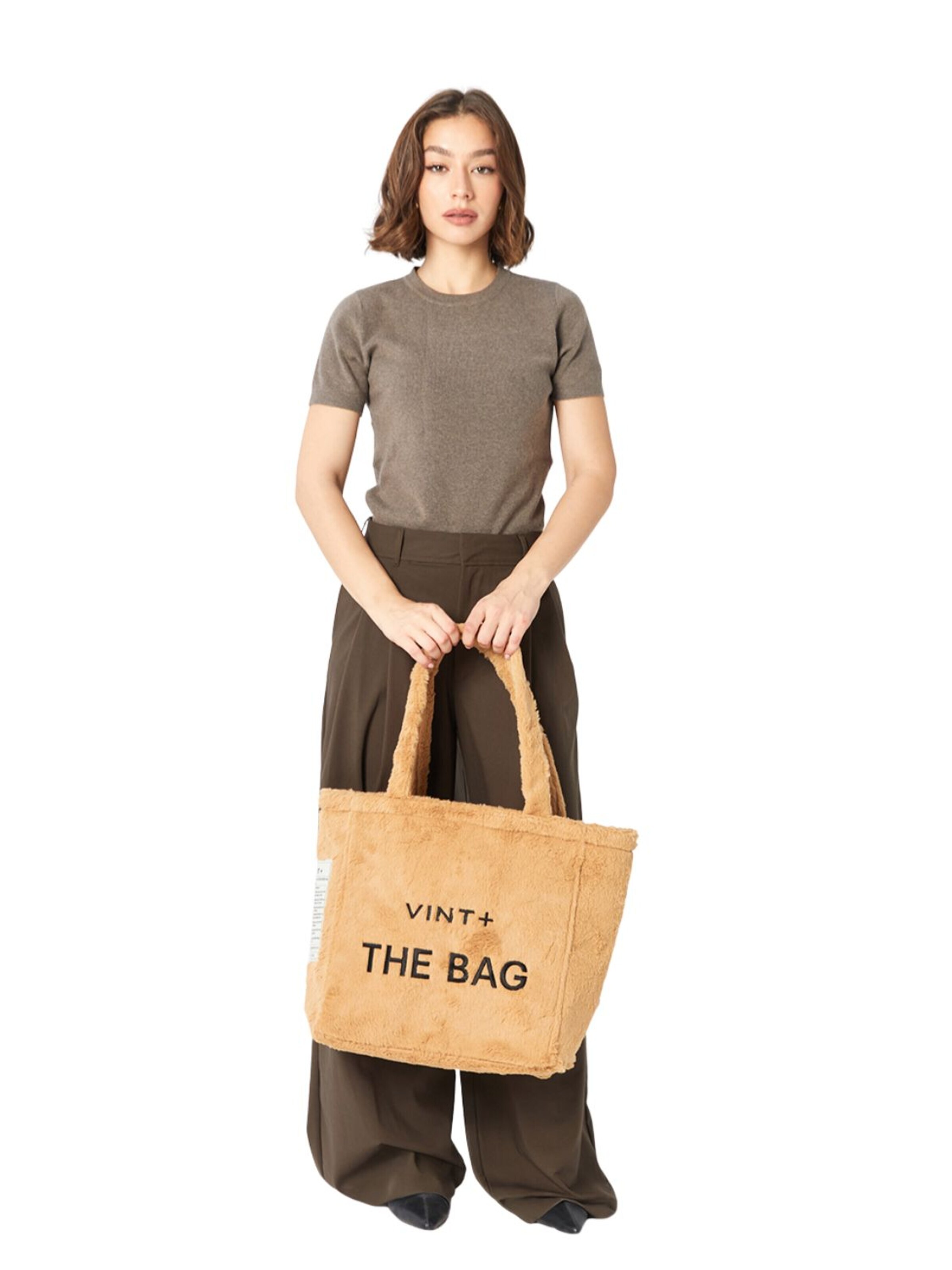 Cabas 'Fluffy Bag Big' VINT+ en marron