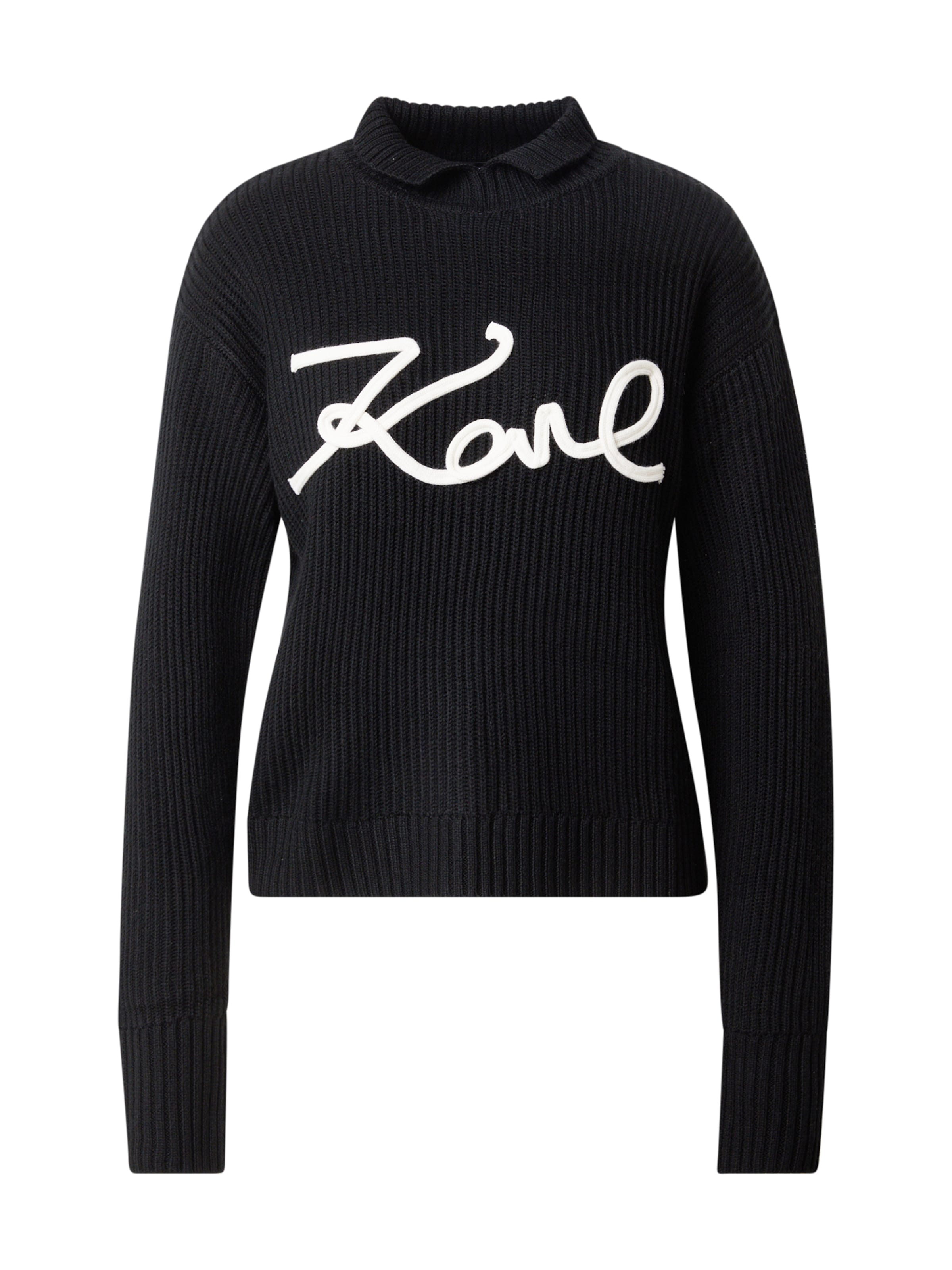 juoda Karl Lagerfeld Megztinis: priekis