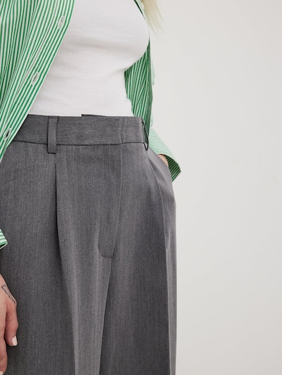 NA-KD Pleat-Front Pants in Grey, Item view
