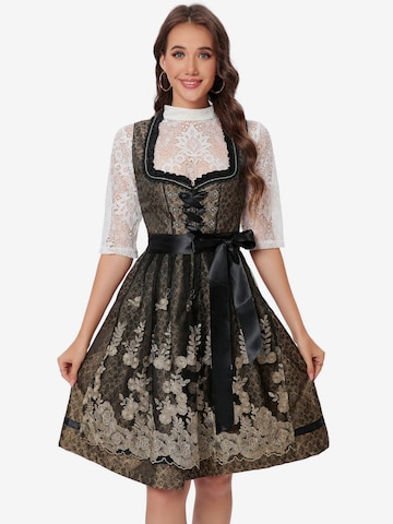 Yesfashion Dirndl in Schwarz: Vorderseite