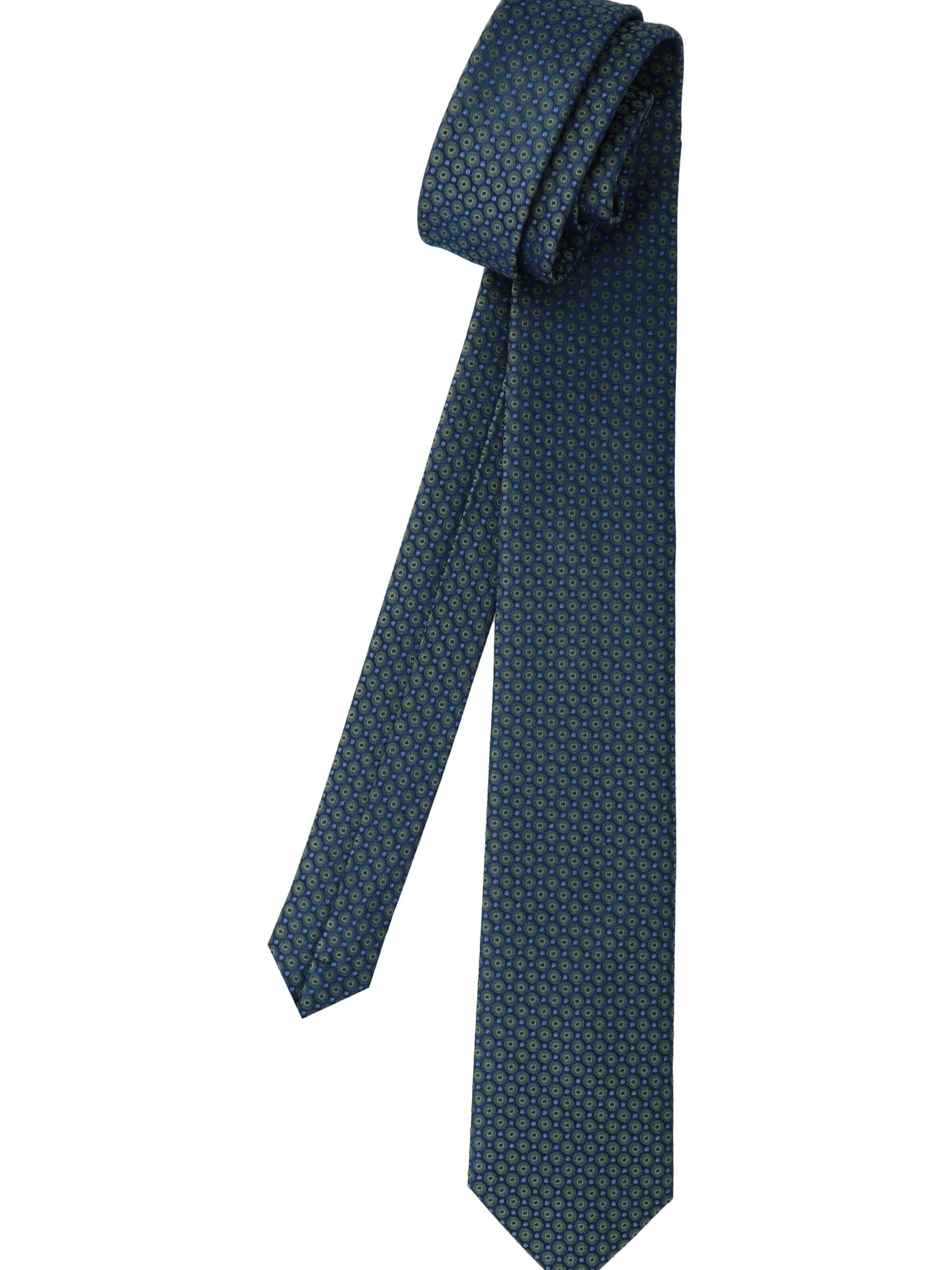 WILLEN Tie 'Kleinmuster Marine' in Green