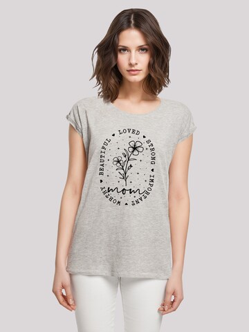 F4NT4STIC Shirt 'Mothers Day Black Art Print for Mom Best Mom Ever' in Grey: front