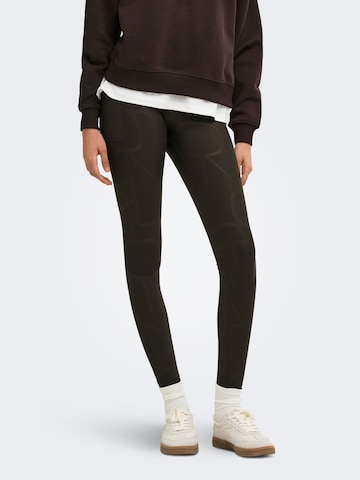 Skinny Pantaloni sportivi 'ONPFont' di ONLY PLAY in marrone: frontale