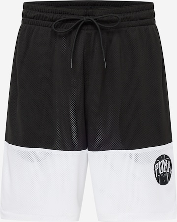 PUMA Loosefit Sportovní kalhoty – černá: přední strana