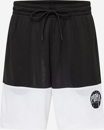 PUMA - Loosefit Calças de desporto em preto: frente