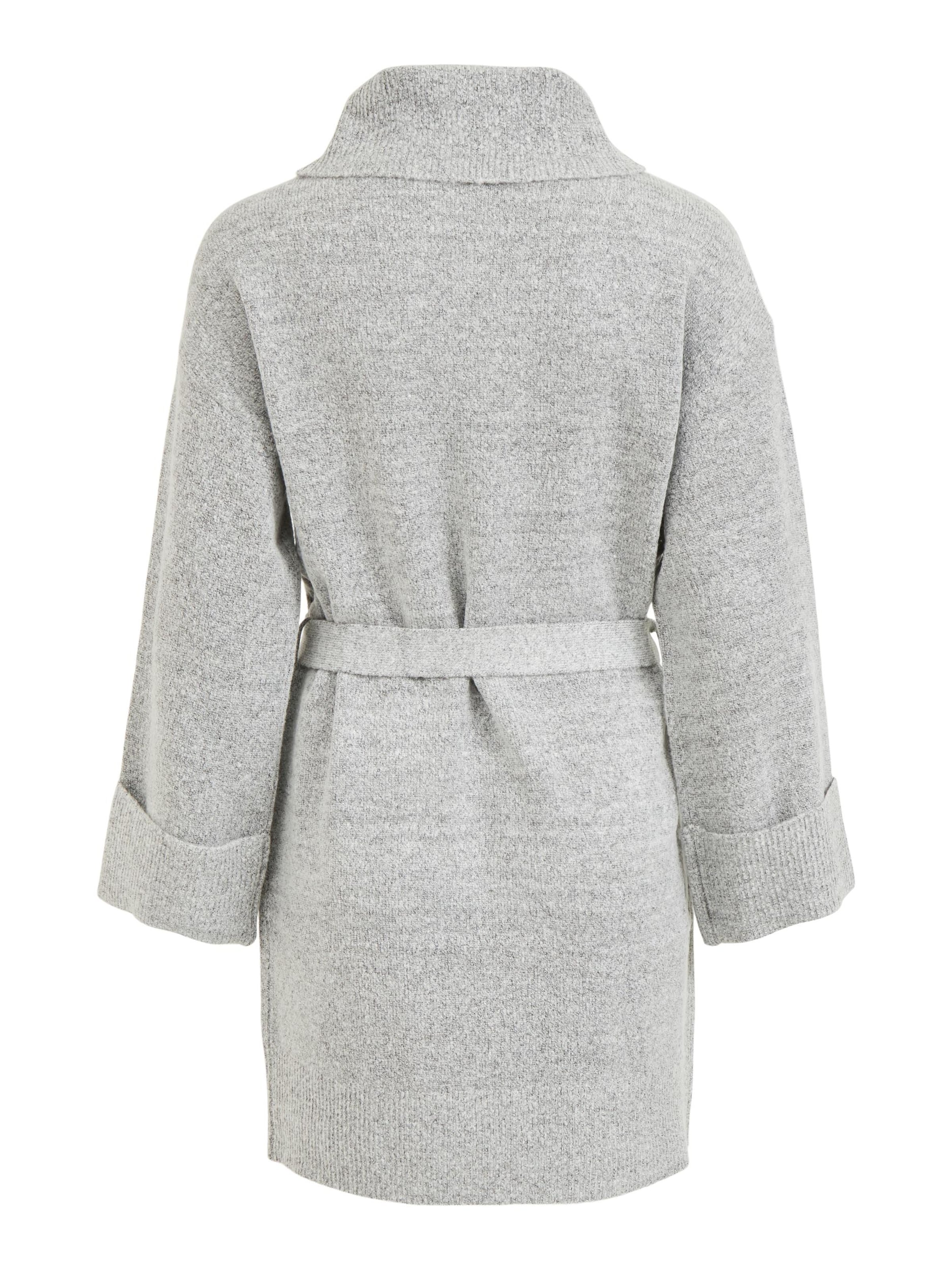 VILA Stickad klänning i grå