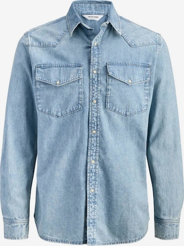 Coupe regular Chemise Jacks & Jones en bleu : devant