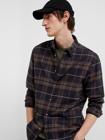 SELECTED HOMME Slim Fit Skjorte 'SLHowen' i sort