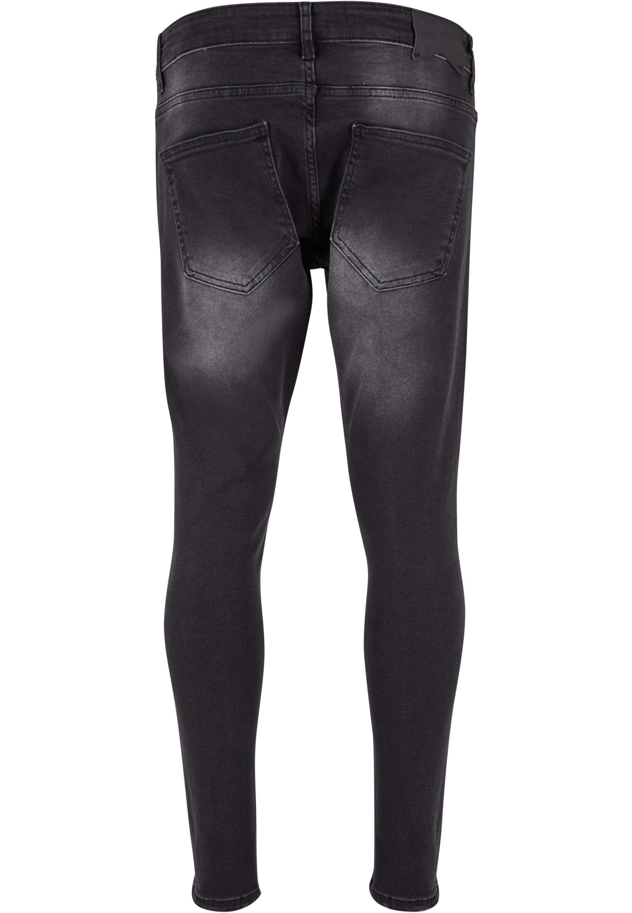 2Y Premium Skinny Jeans in Schwarz