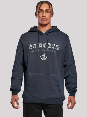 F4NT4STIC Sweatshirt 'Go North' in Blauw: voorkant