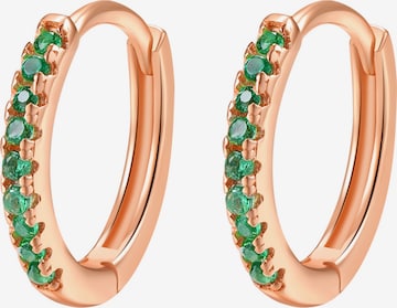 Hey Happiness Oorbellen 'Green Huggies' in Goud: voorkant