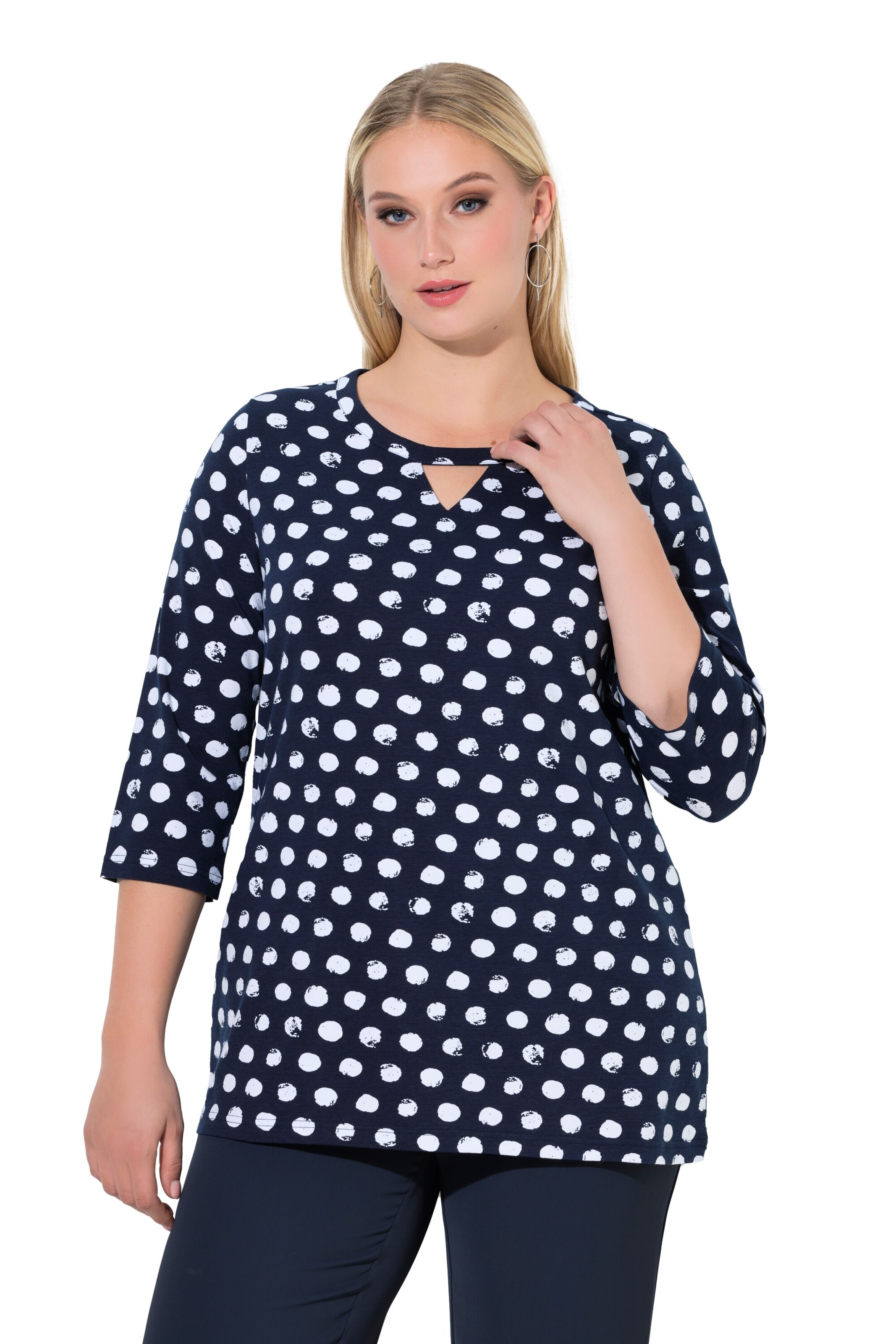 Ulla Popken Shirt in Blauw: voorkant