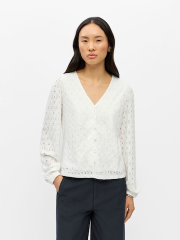 OBJECT Bluse 'OBJLAILA' i hvid: forside