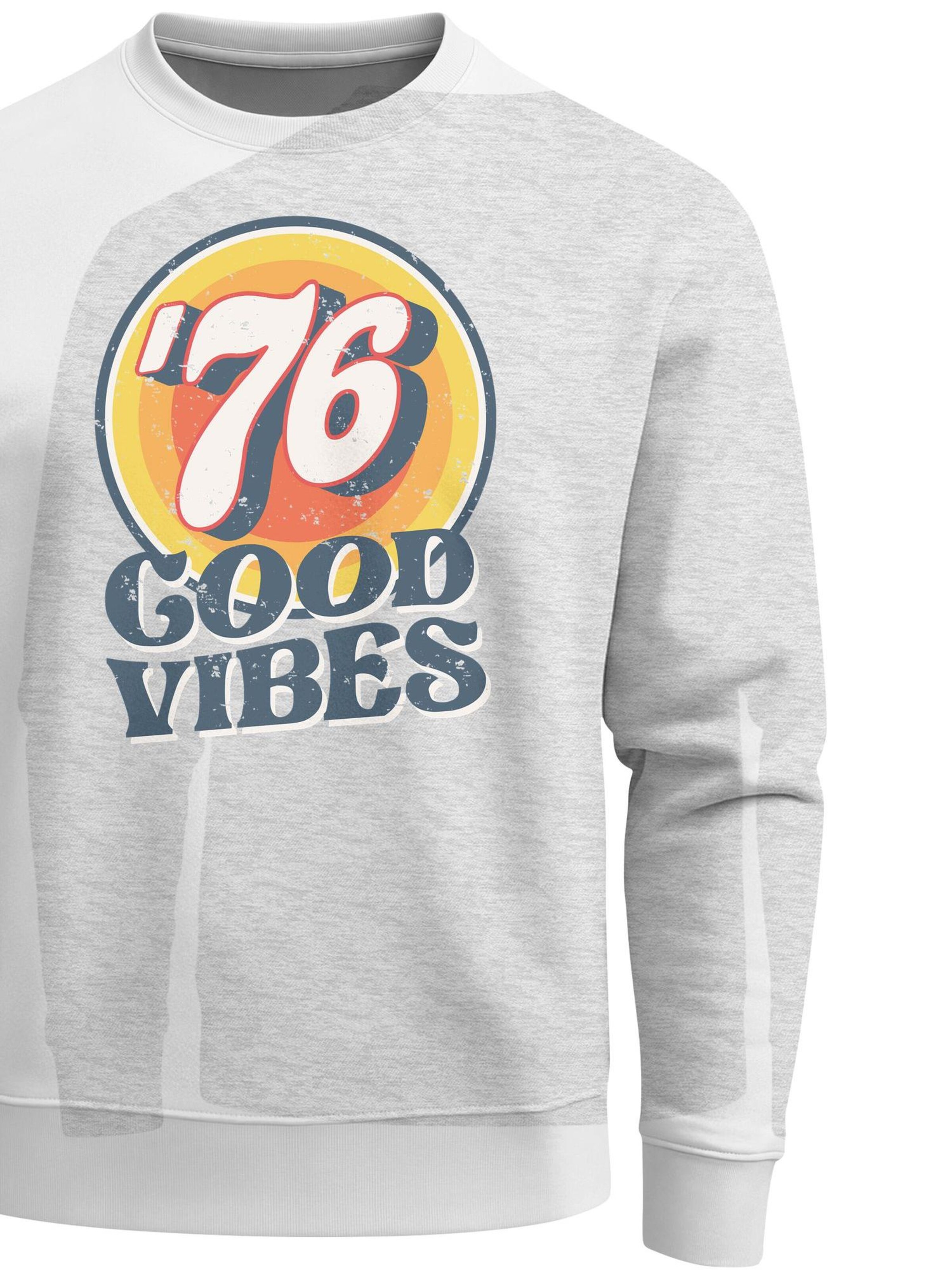 Neverless Sweatshirt 'Good Vibes '76' in Grey
