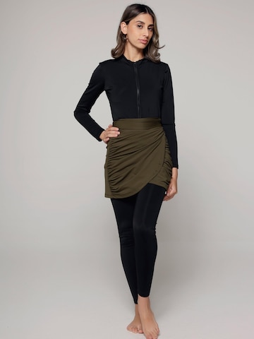 SIYA Swimwear Badeanzug 'West – Burkini/Modest' in Grün: Vorderseite