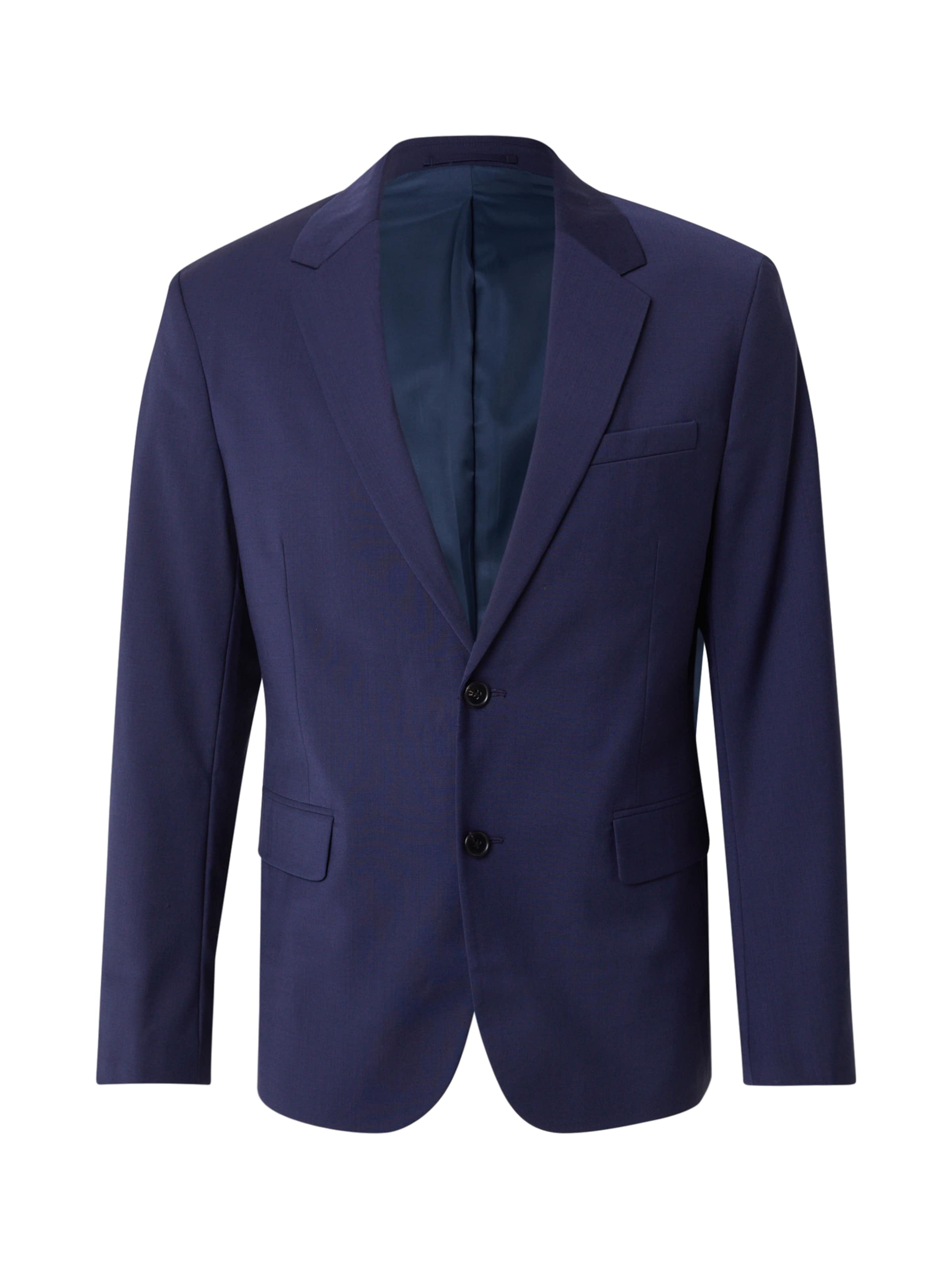 Calvin Klein Slim fit Poslovni suknjič  | modra barva: sprednja stran