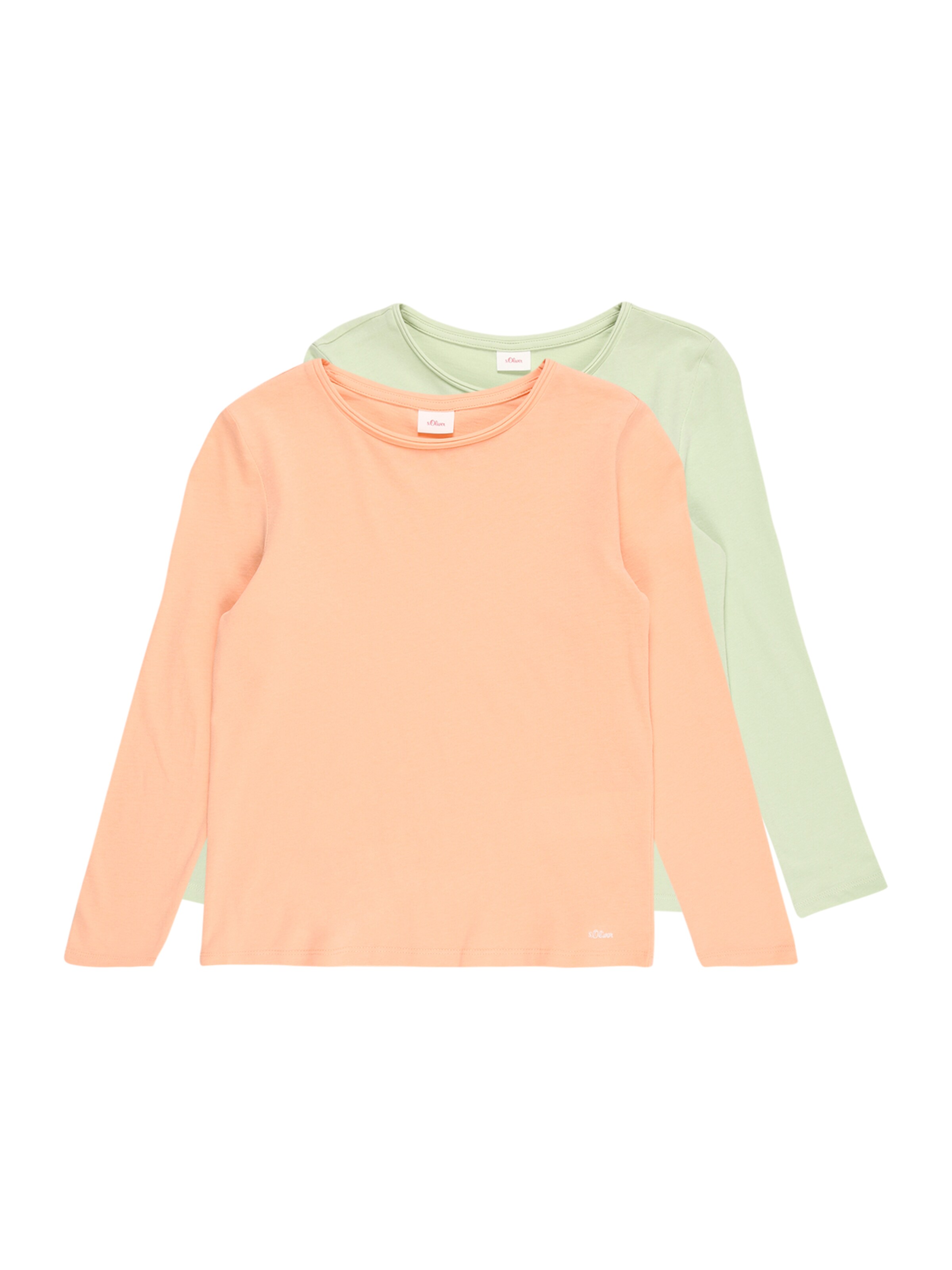 Fille T-Shirt s.Oliver en Vert, Orange 