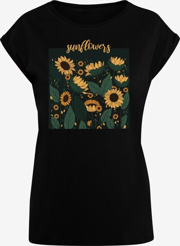 F4NT4STIC Shirt 'Sonnenblumen' in Zwart: voorkant