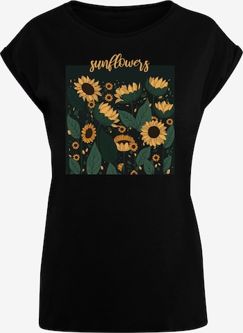 F4NT4STIC Shirt 'Sonnenblumen' in Black: front