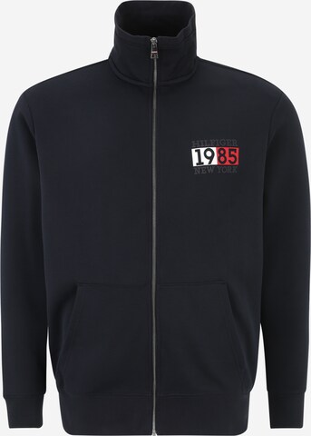 Tommy Hilfiger Big & Tall Sweatjakke 'NEW YORK' i blå: forside