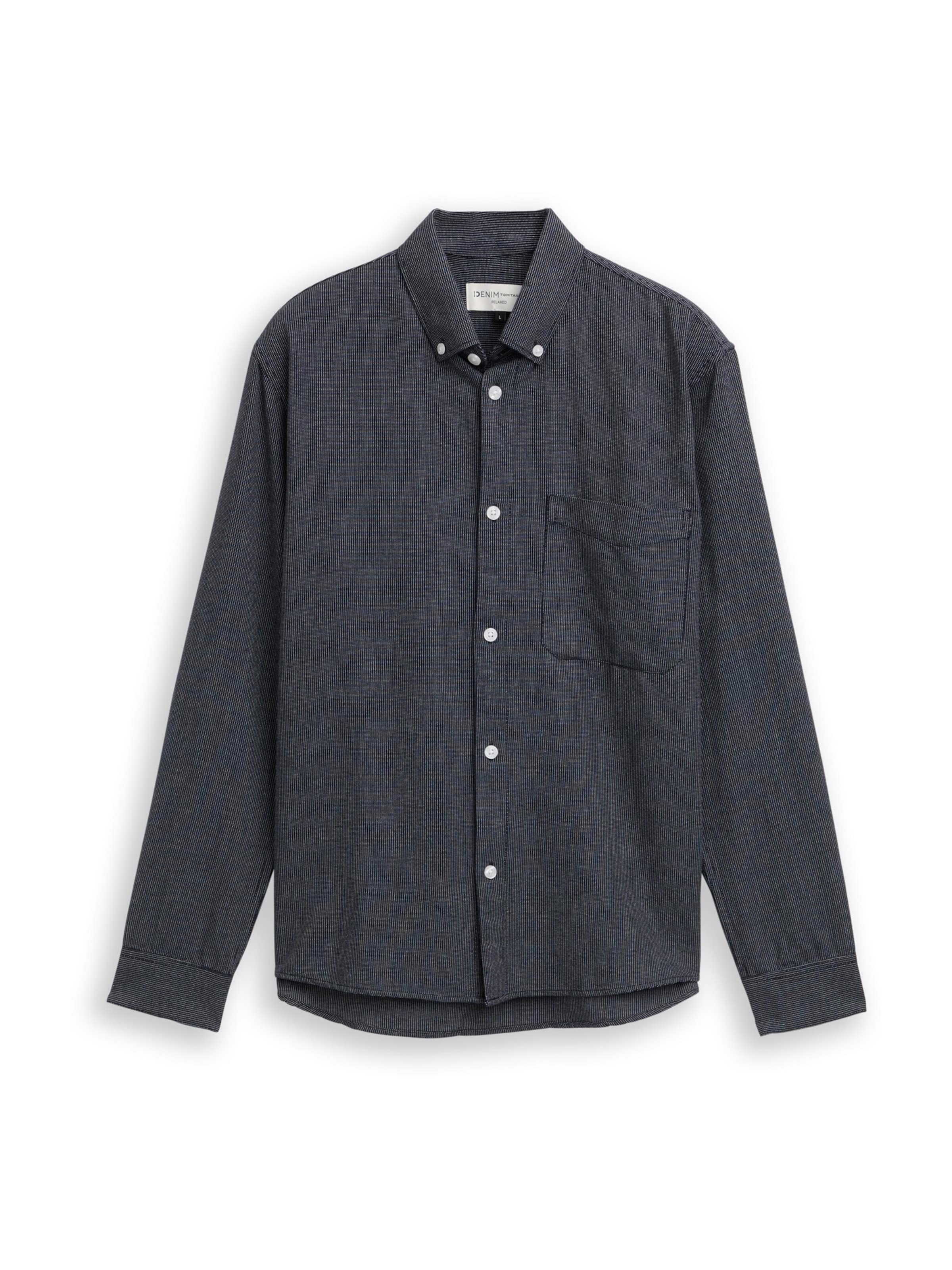 TOM TAILOR DENIM - Ajuste confortable Camisa en azul: frente