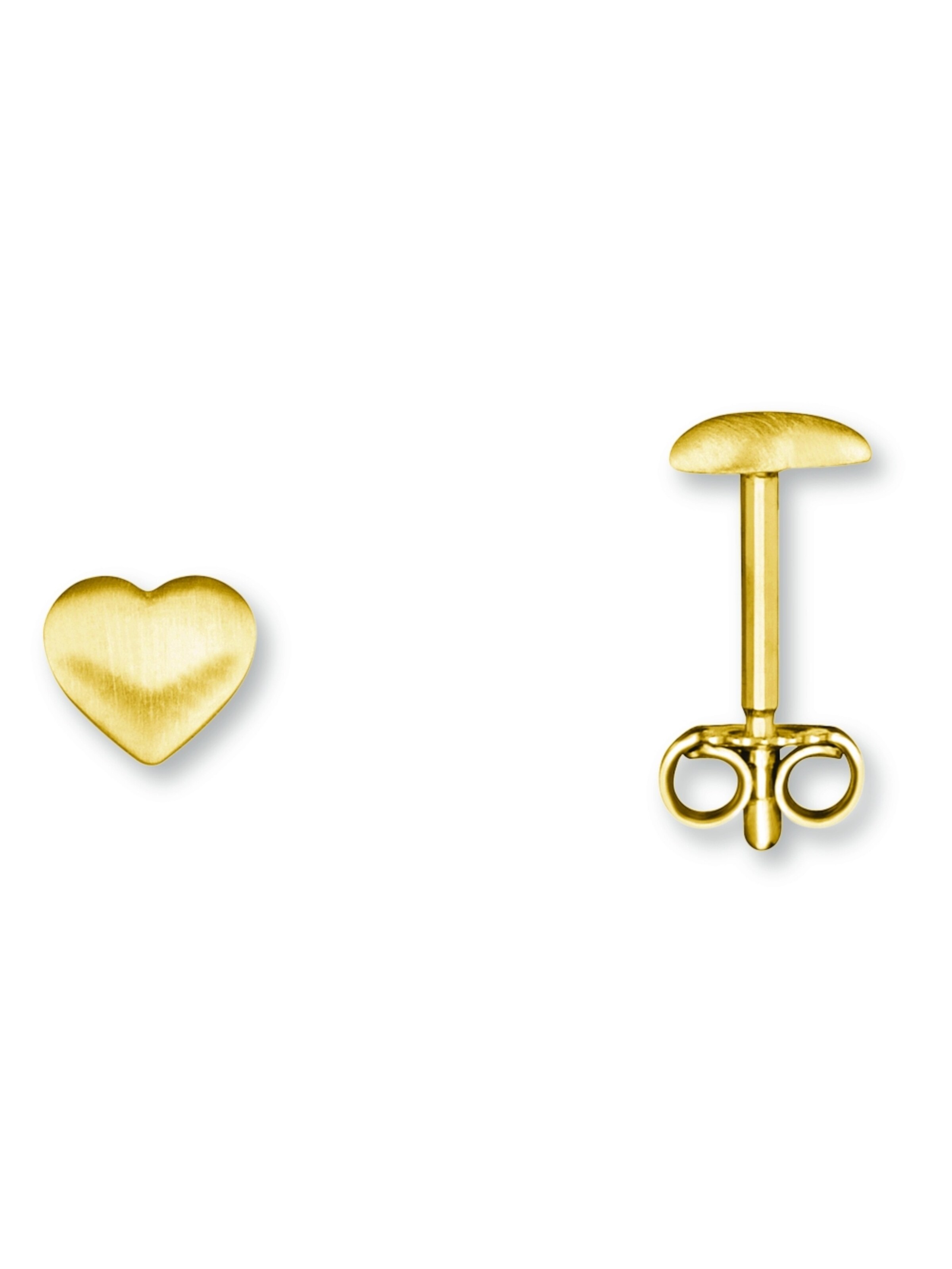 ONE ELEMENT Earrings 'Herz' in Gold: front