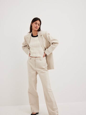 NA-KD Regular Pants in Beige