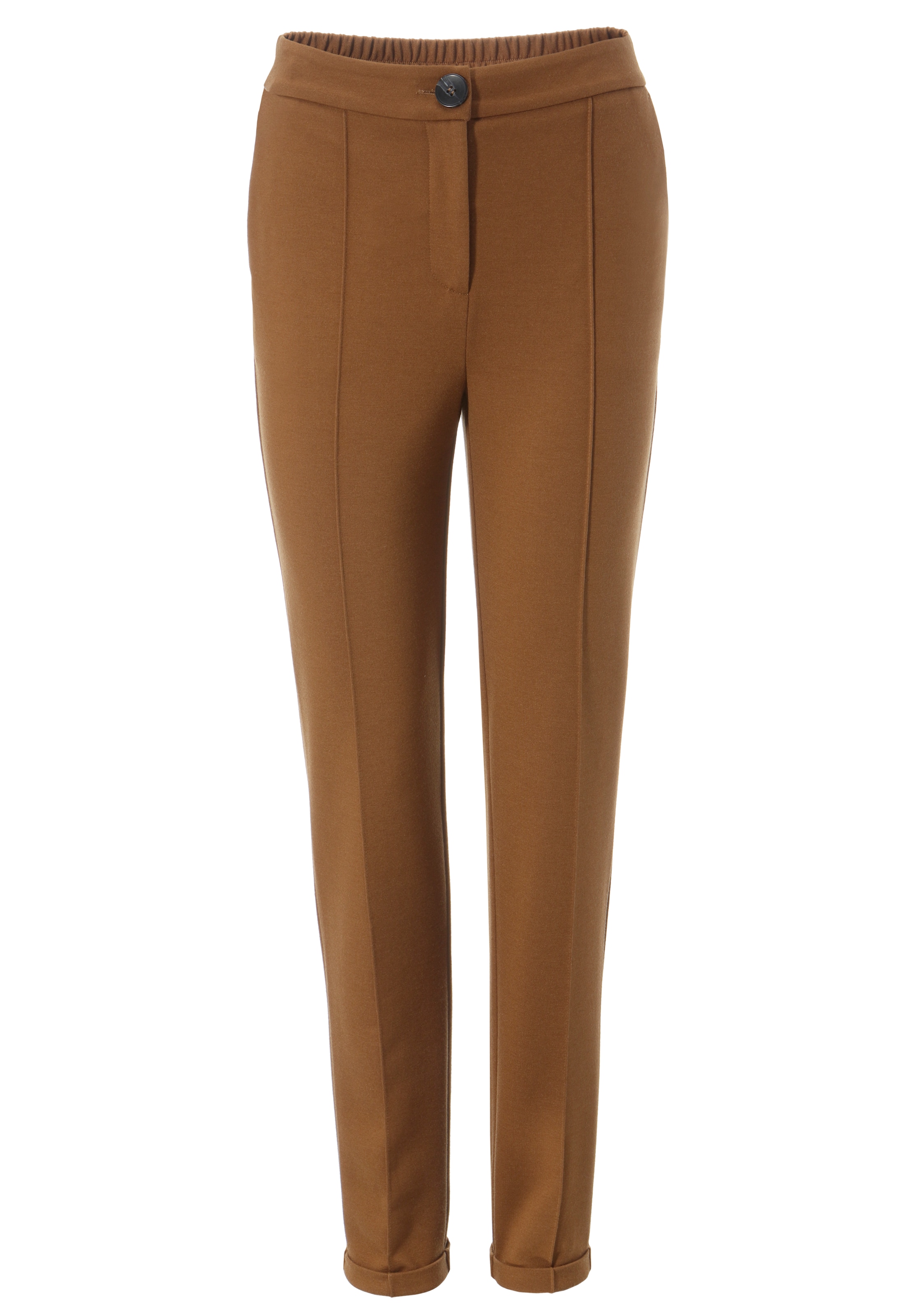 Aniston CASUAL Pleated Pants in Brown: front