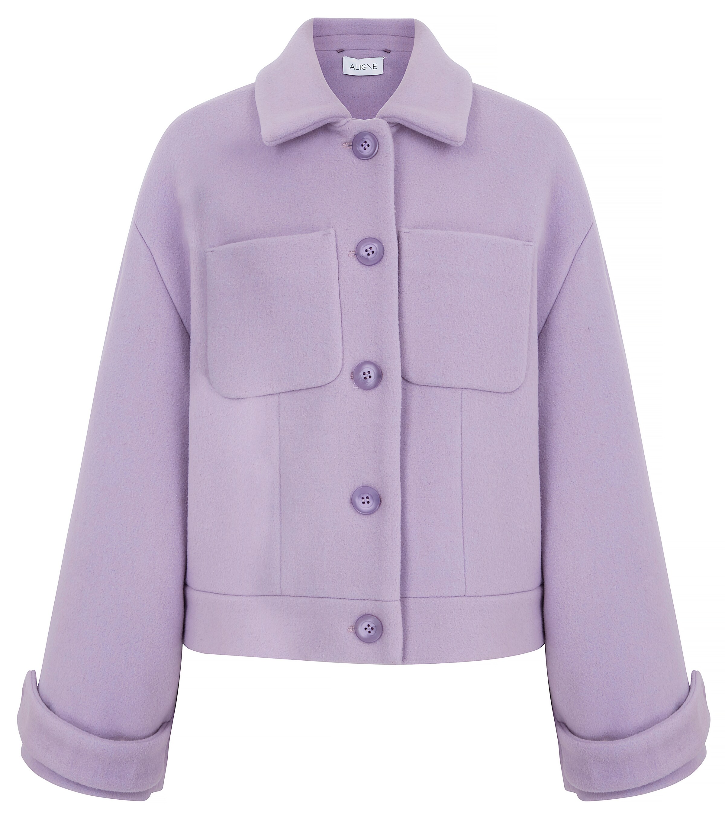 Aligne - Casaco meia-estação em roxo: frente