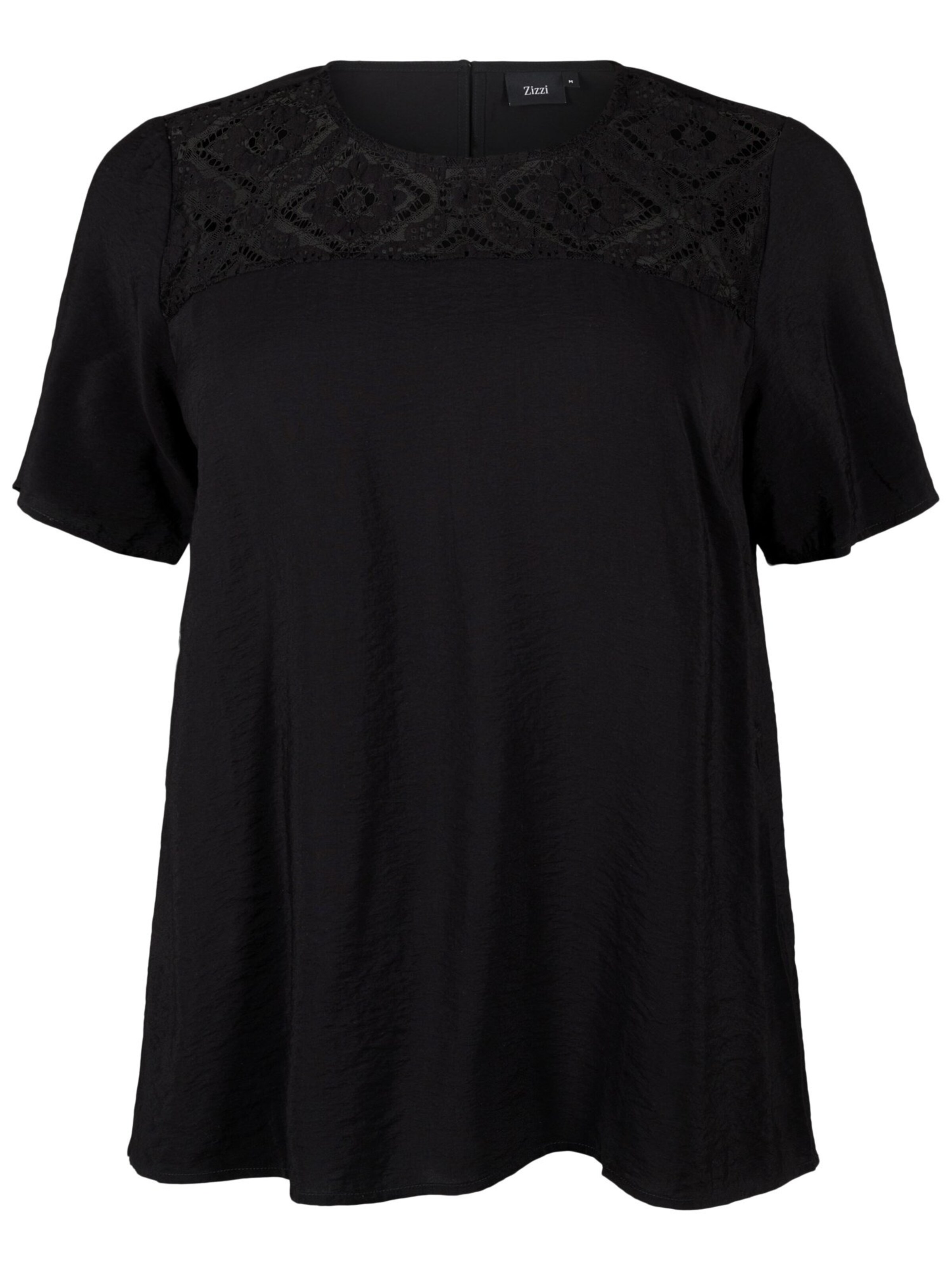 Camicia da donna di Zizzi in nero: frontale