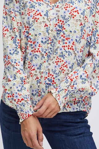 Fransa - Blusa 'Flowy' en blanco