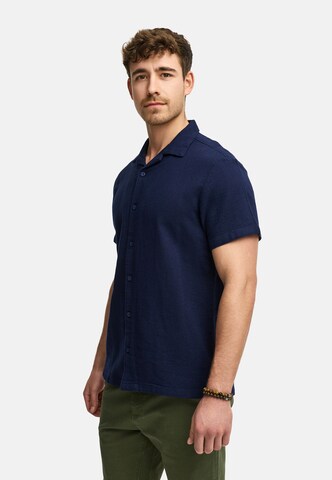 INDICODE JEANS Regular fit Button Up Shirt 'Cosby' in Blue